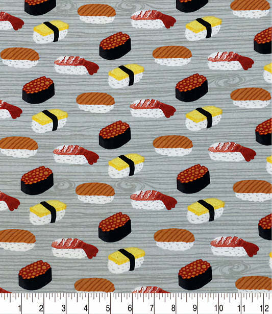 Sushi on Gray Collar